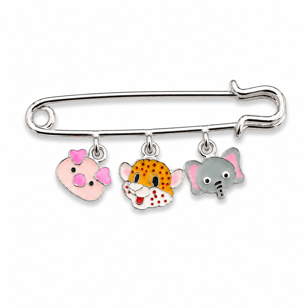 Animal Safari Brooch - 925 Sterling Silver