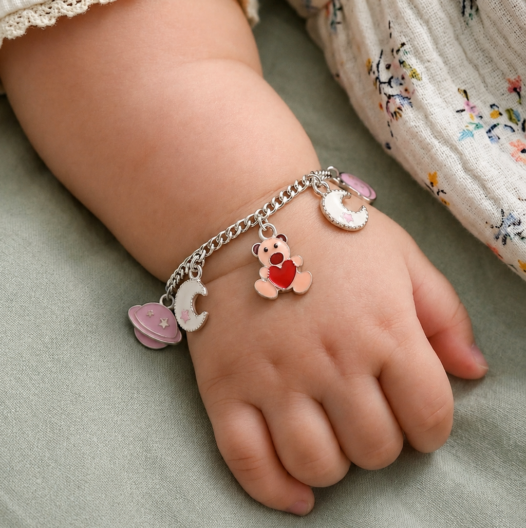 Whimsical Dreams Baby Charm Bracelet 925 Sterling Silver